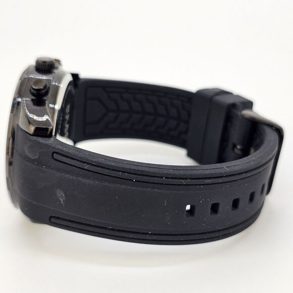 Kenneth Cole Reaction Men's Ana-Digi Watch Black Dial Plastic Strap New Battery - Picture 7 of 14